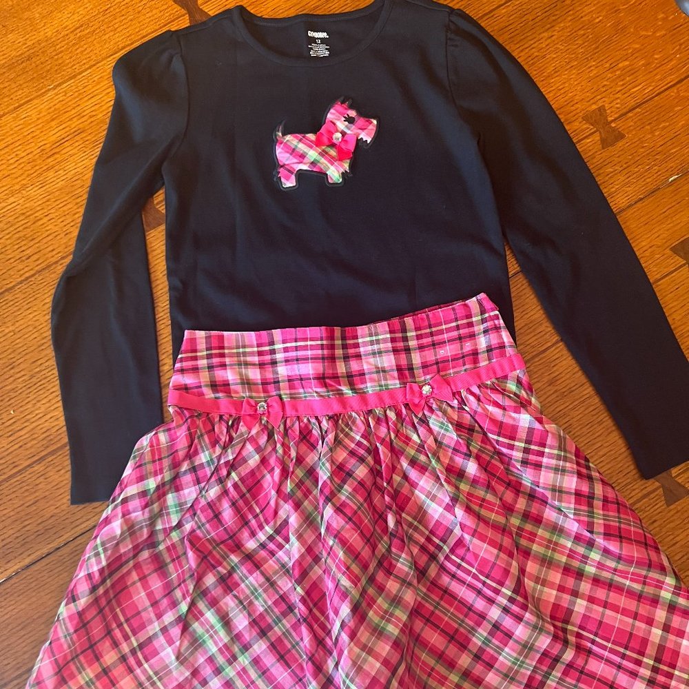 Girls Gymboree Holiday Outfit with Scottie
